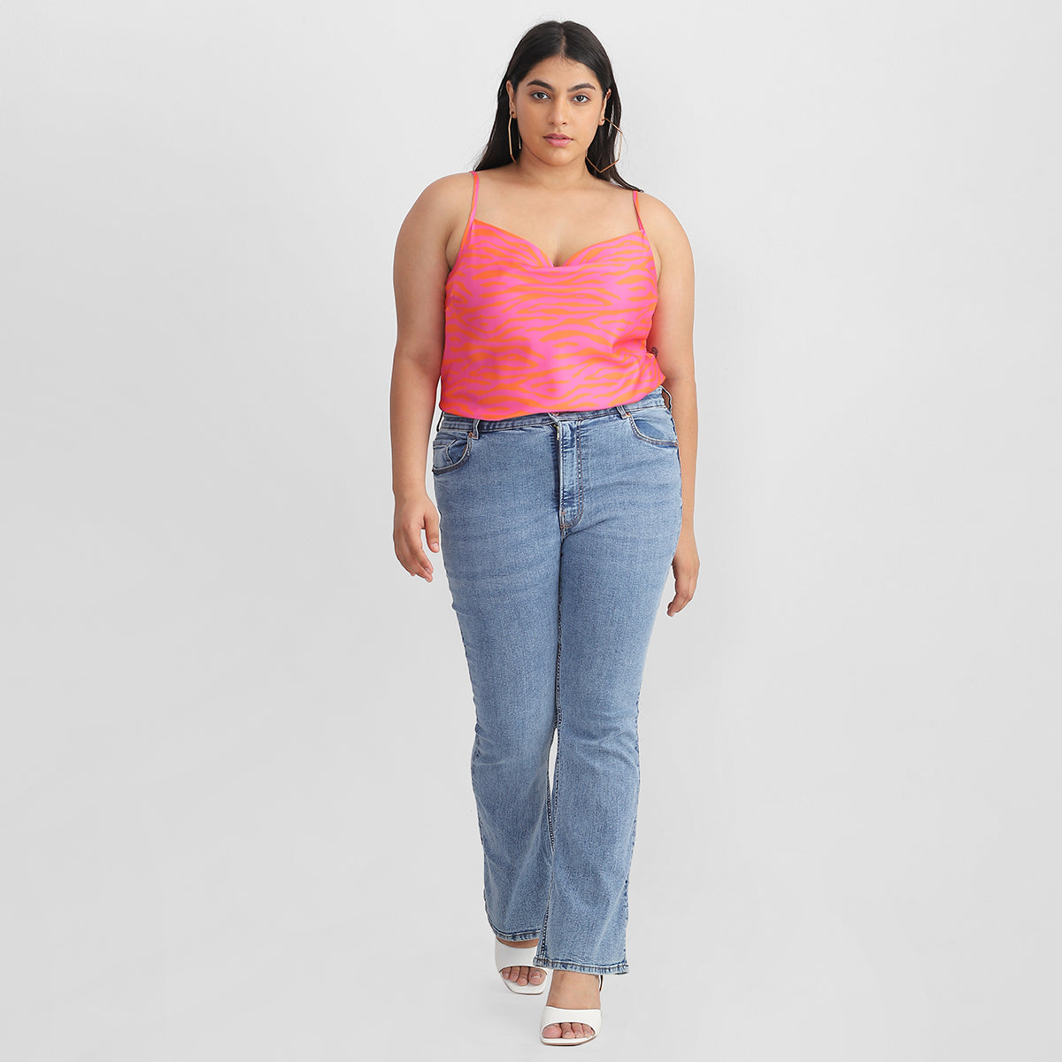 Pink Camisole Top For Plus Size 