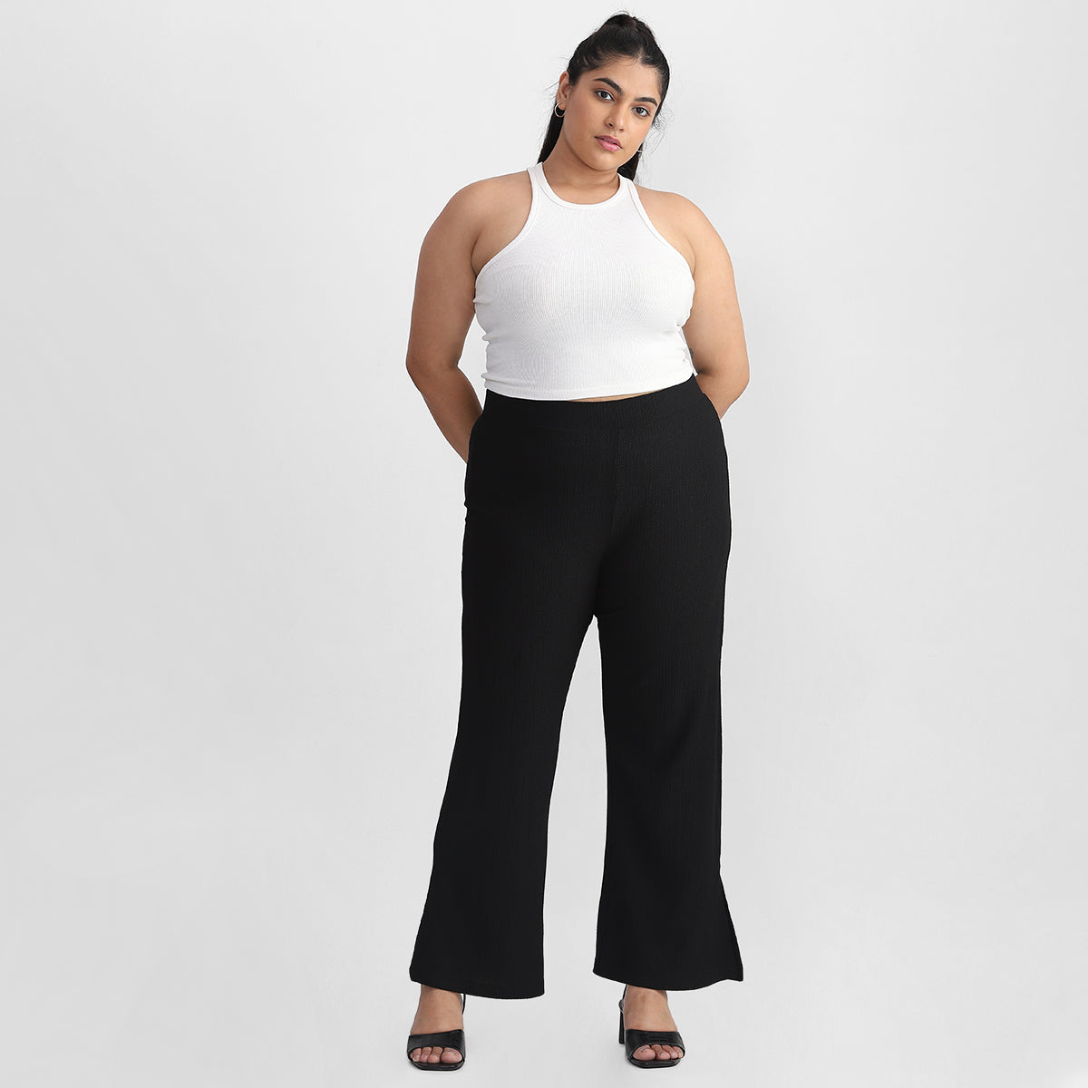 Simple Black Pants For Plus Size Women