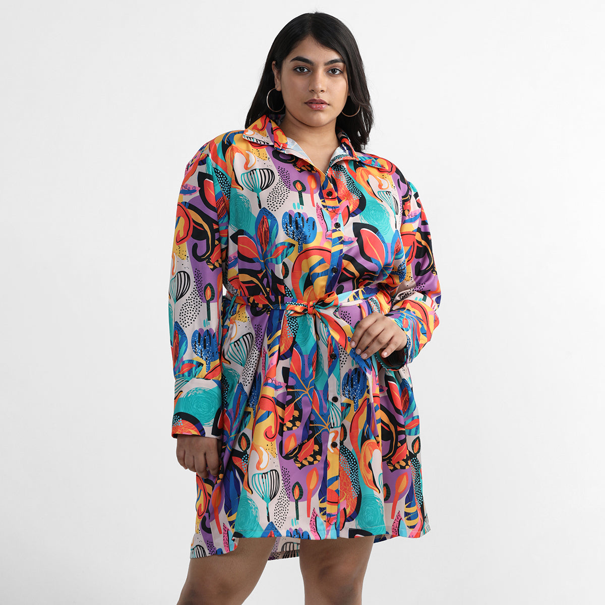 Modern Muse Tie Dress For Plus Size Women