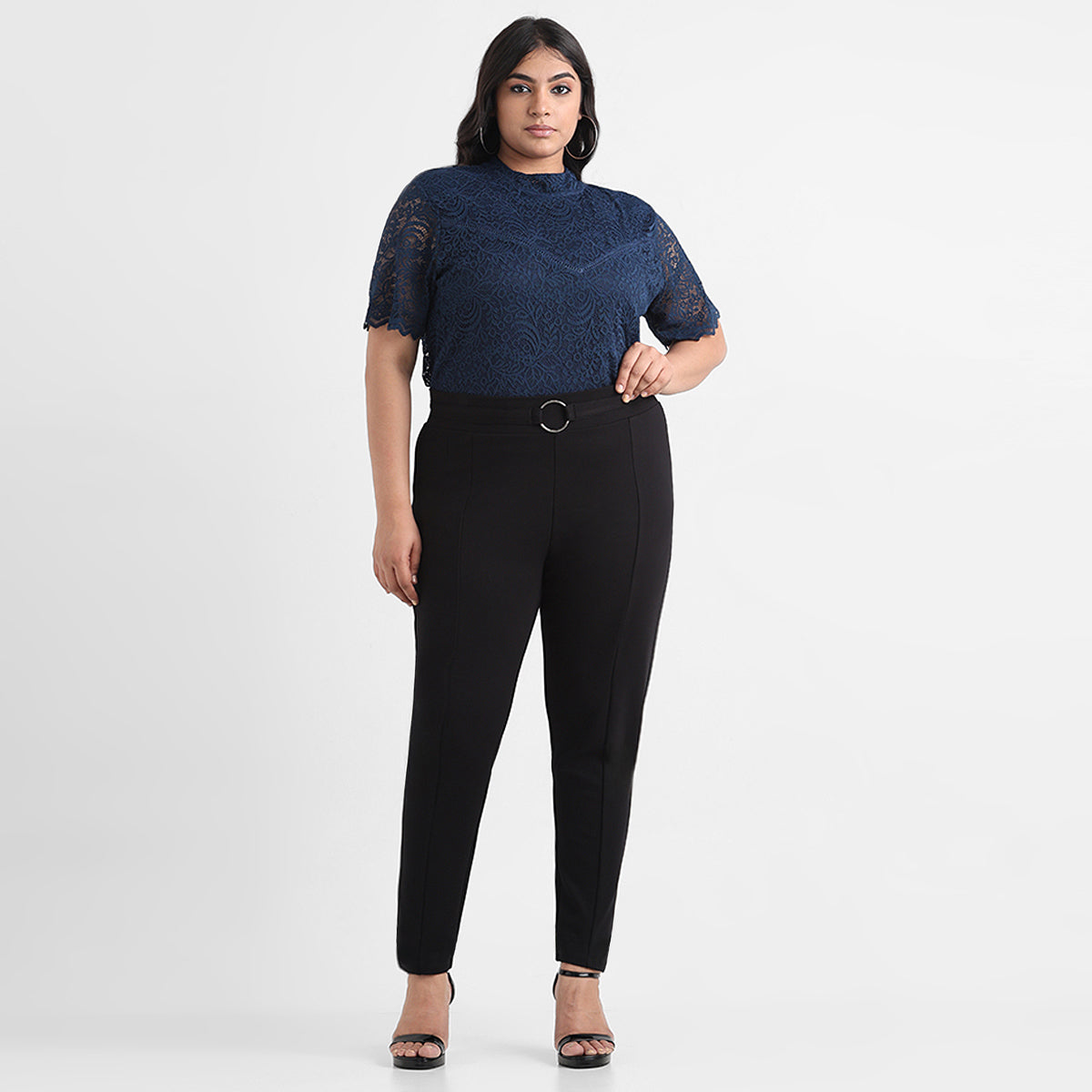 Buy TAILORAEDGE CLASSIC SATCO TROUSERS Color BLACK Size 40 Online at Best  Prices in India - JioMart.