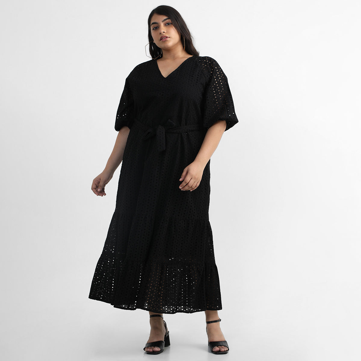 Black Midi Dress For Plus Size Women