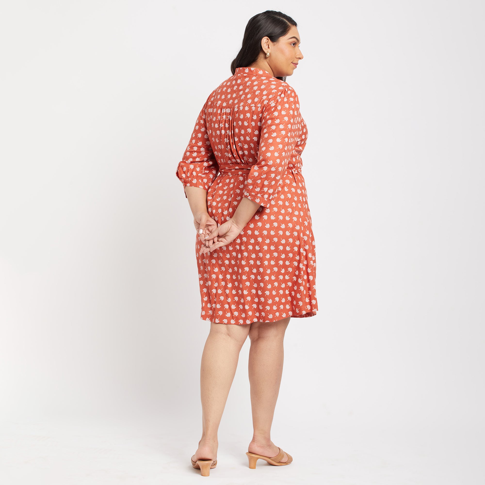 Viscose Pleated Plus Size Dress