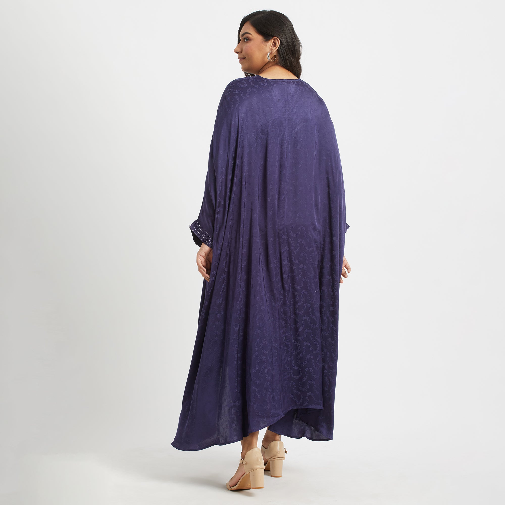 Plus Size Rhinestone Radiance Jacquard Kaftan 