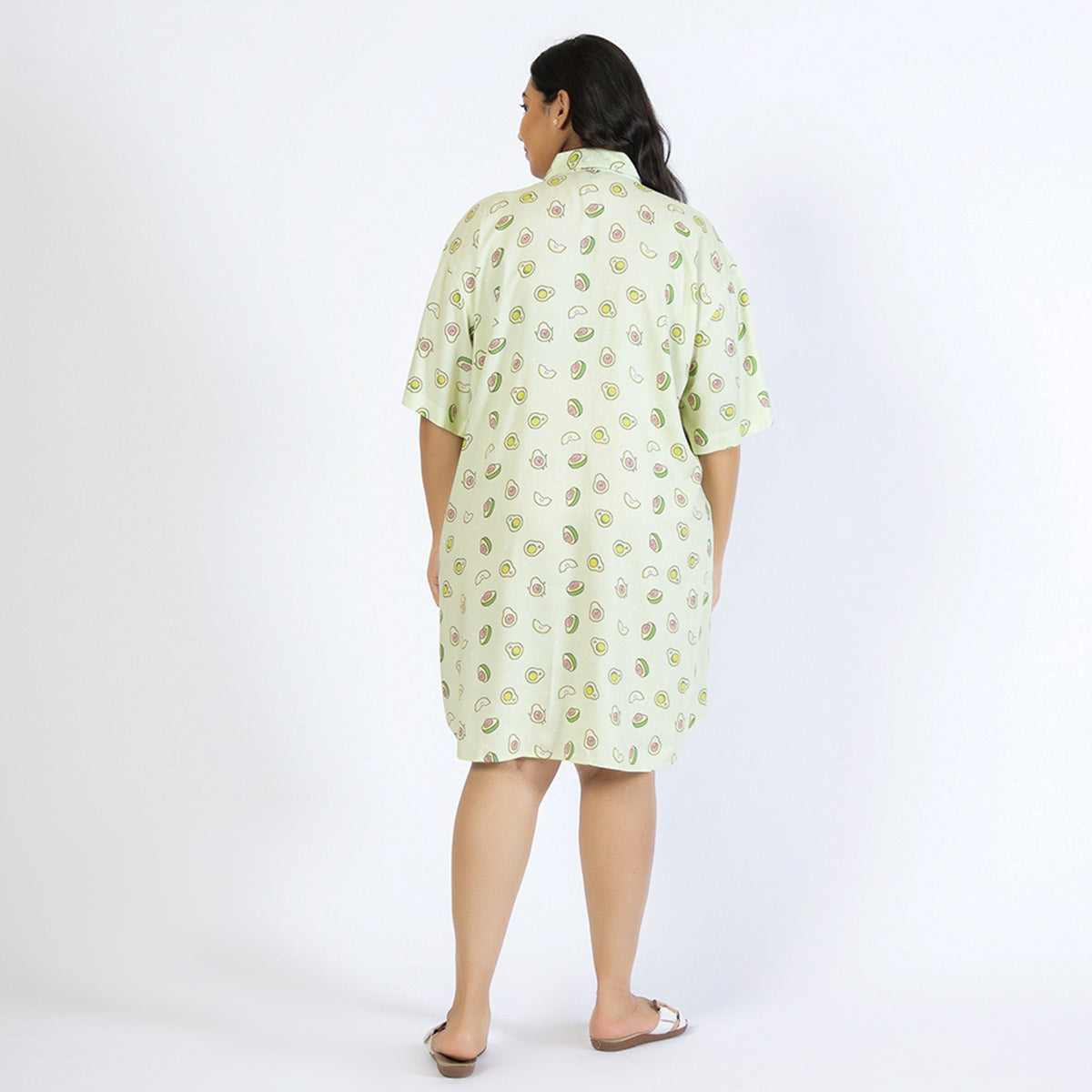 Avocado Dream Sleep Shirt Dress