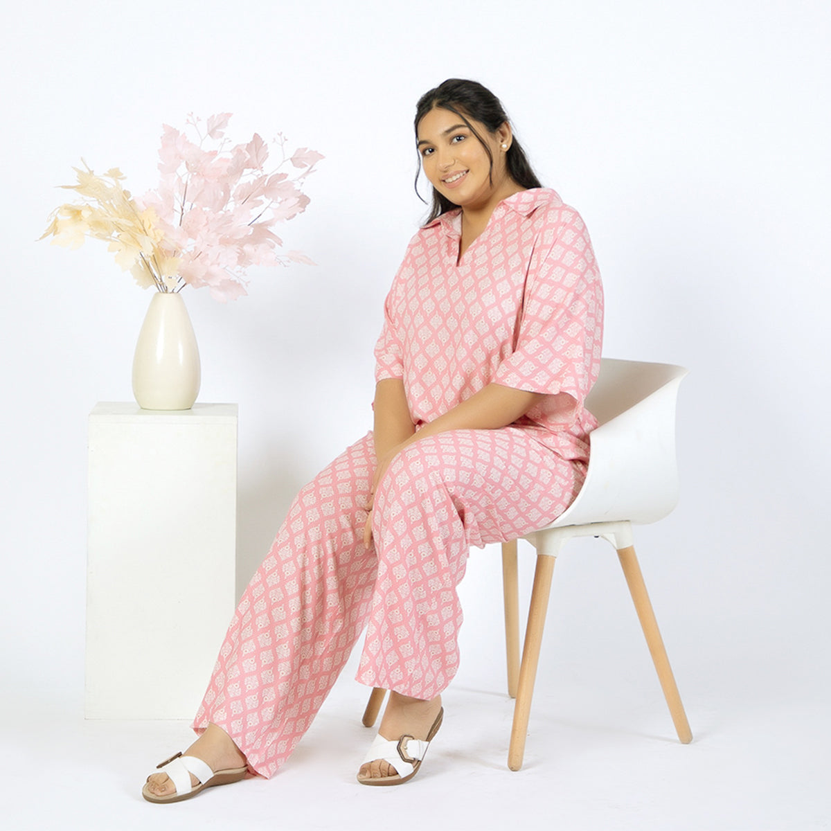 Blush Blossom Printed Co-Ord Set