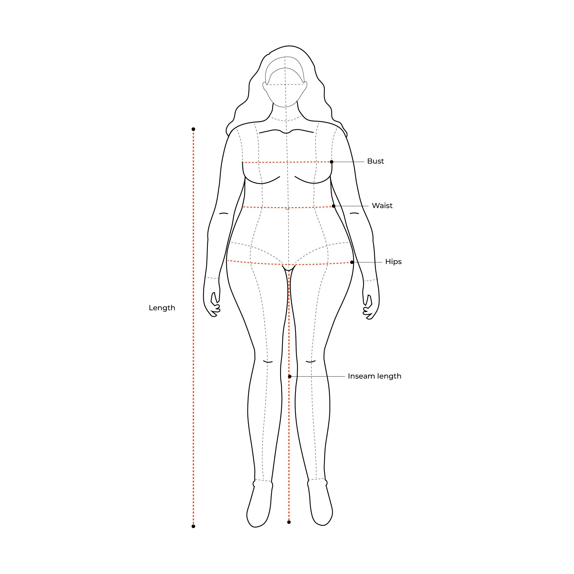 Plus Size Stripes T-shirt - Measurement Chart 